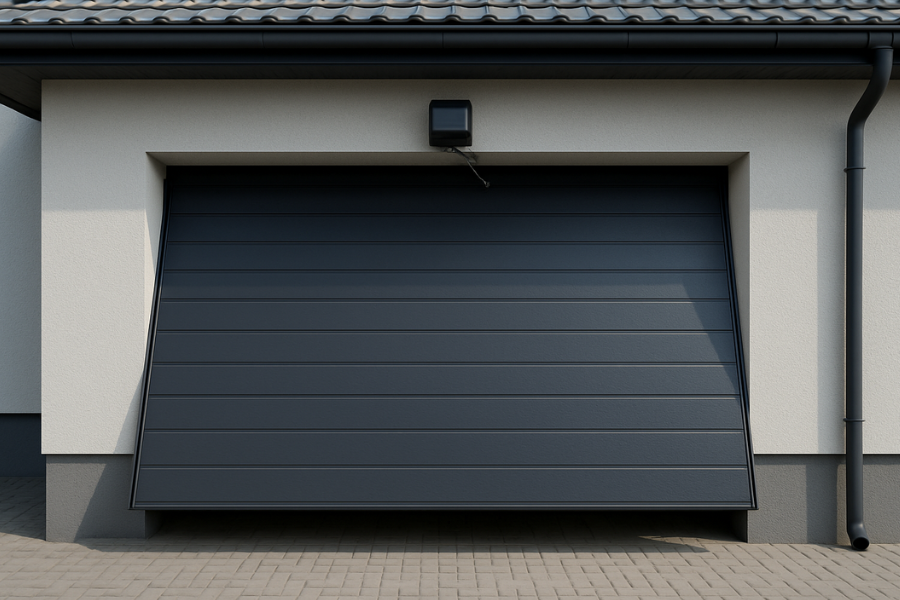 puerta-de-garaje-basculante-gris-oscuro-Madrid